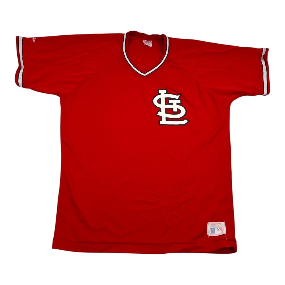 Vintage St Louis Cardinals Jersey Mens Large Red MLB Baseball Rawlings 80s